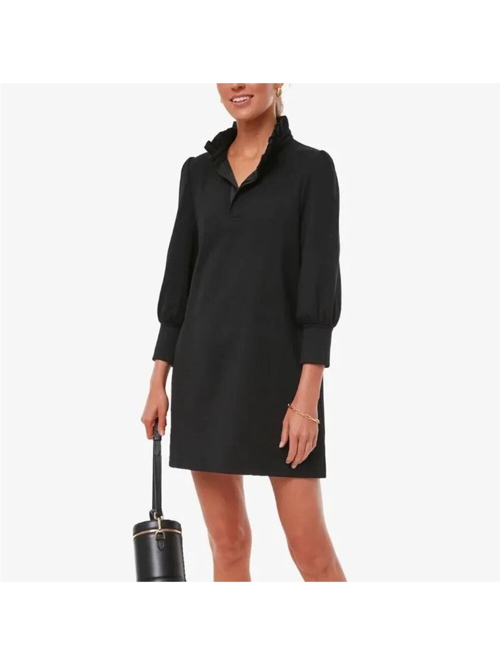 Pomander Place Black Charlotte Terry Mini Dress Sz S
